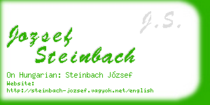 jozsef steinbach business card